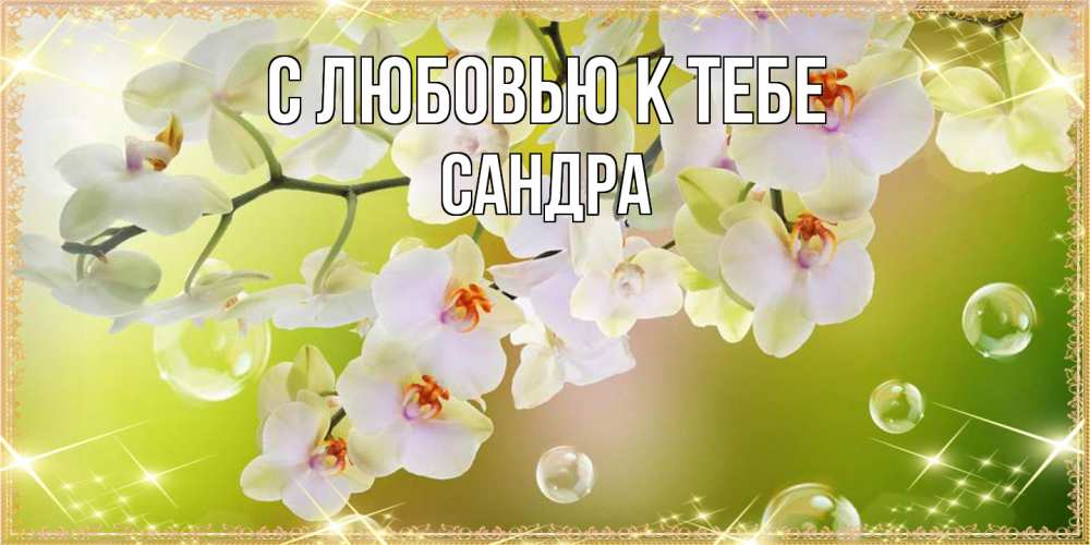 Открытка  с именем. Сандра, С любовью к тебе  