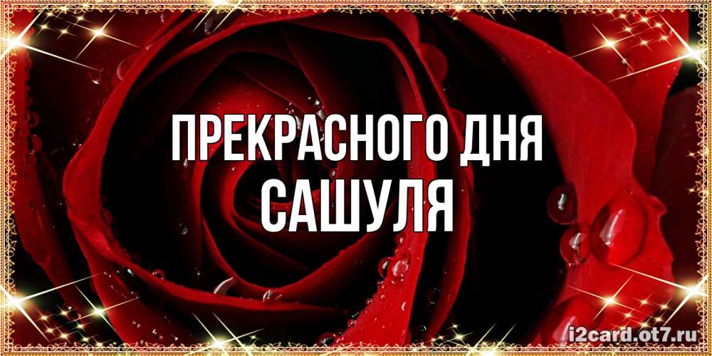 Открытка  с именем. Сашуля, Прекрасного дня  