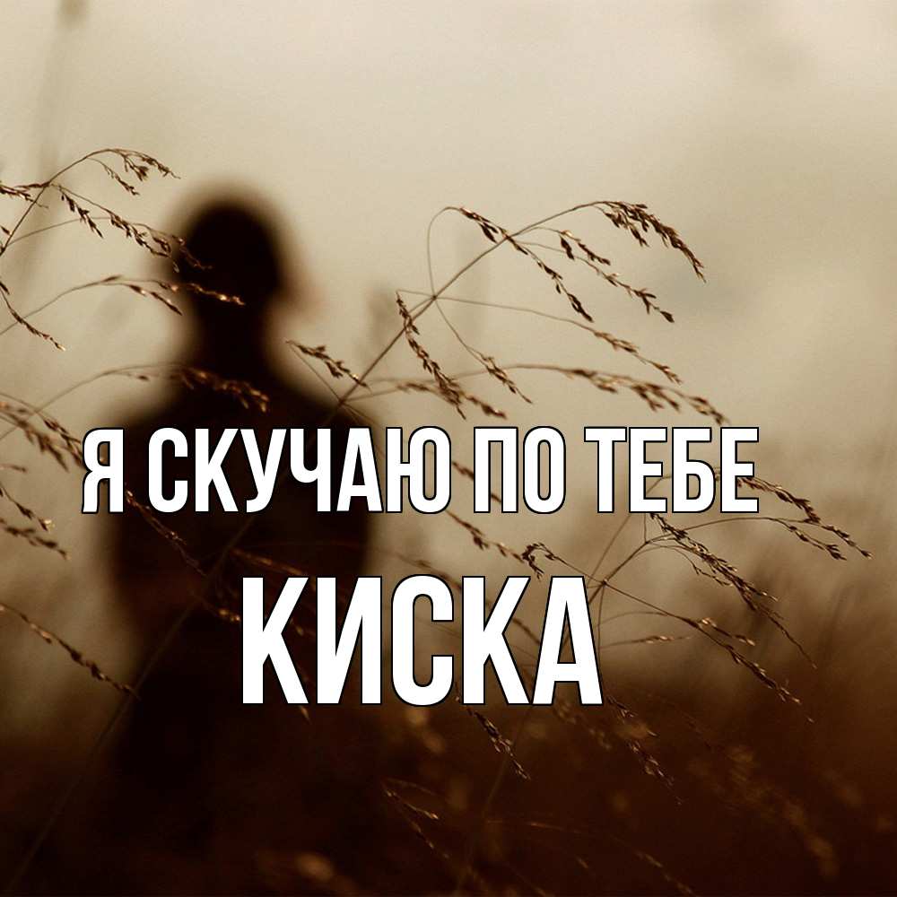 Открытка  с именем. Киска, Я скучаю по тебе  