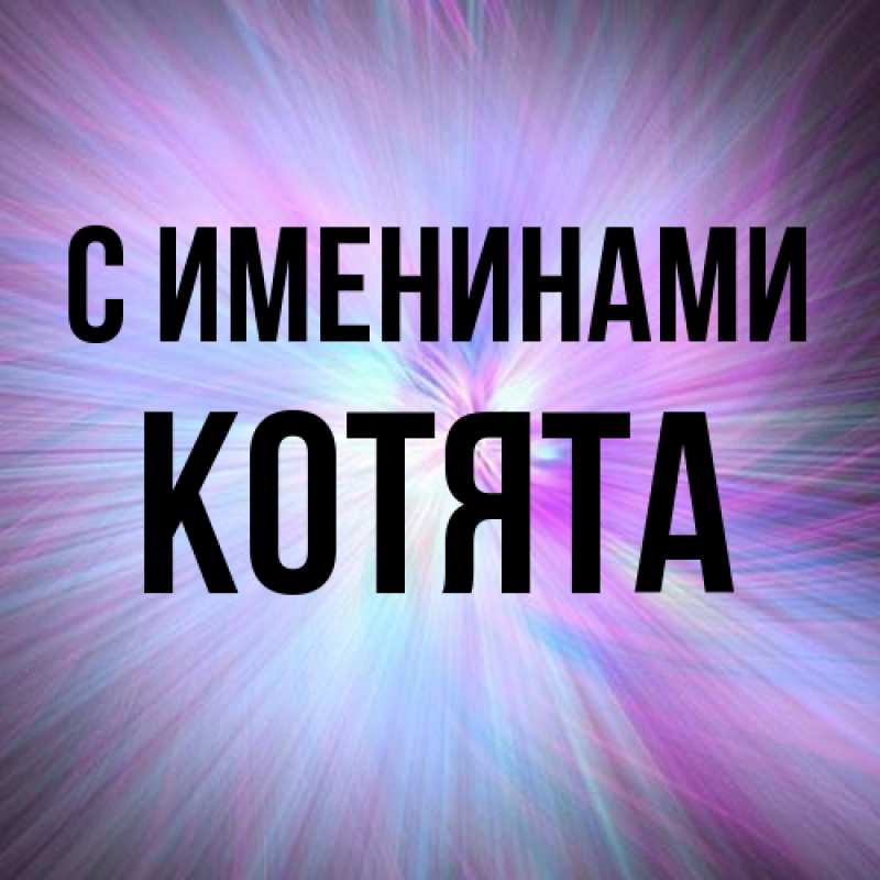 Картинка С именинами, Котята