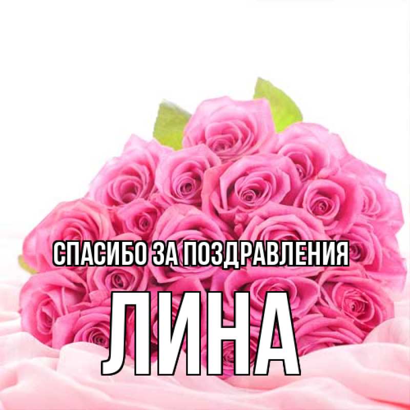 Картинка Спасибо за поздравления, Лина