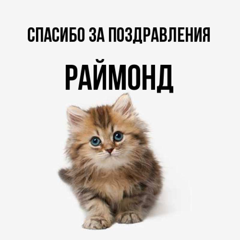 Картинка Спасибо за поздравления, Раймонд