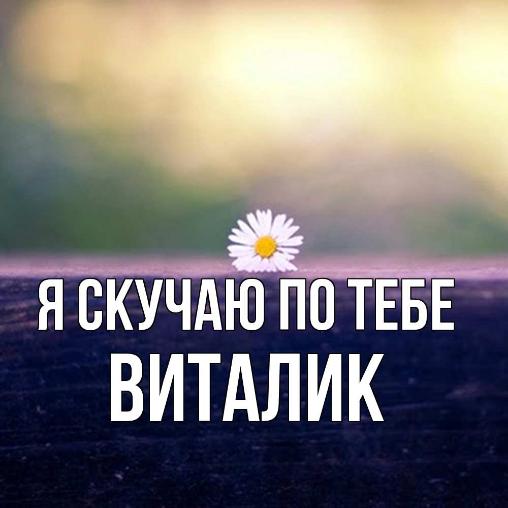 Открытка  с именем. Виталик, Я скучаю по тебе  