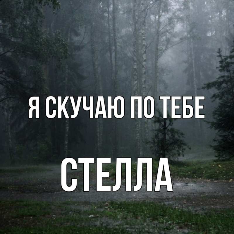 Картинка Я скучаю по тебе, Стелла