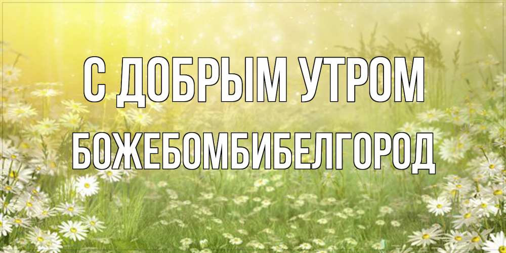 Открытка  с именем. божебомбибелгород, С добрым утром  