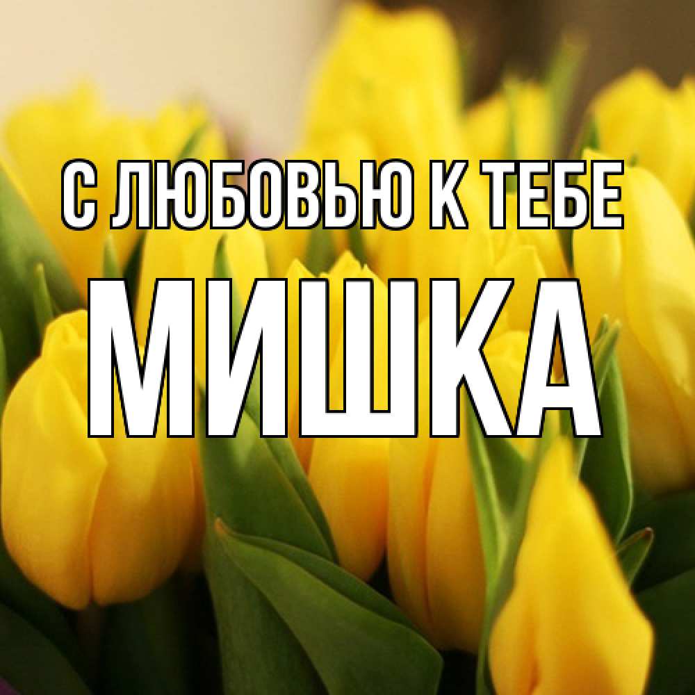 Открытка  с именем. Мишка, С любовью к тебе  