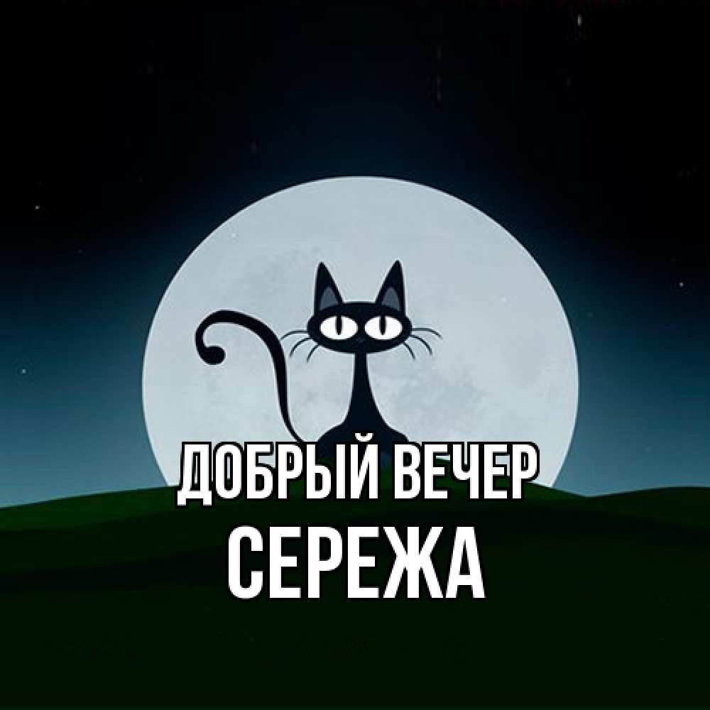 Открытка  с именем. СЕРЕЖа, Добрый вечер  
