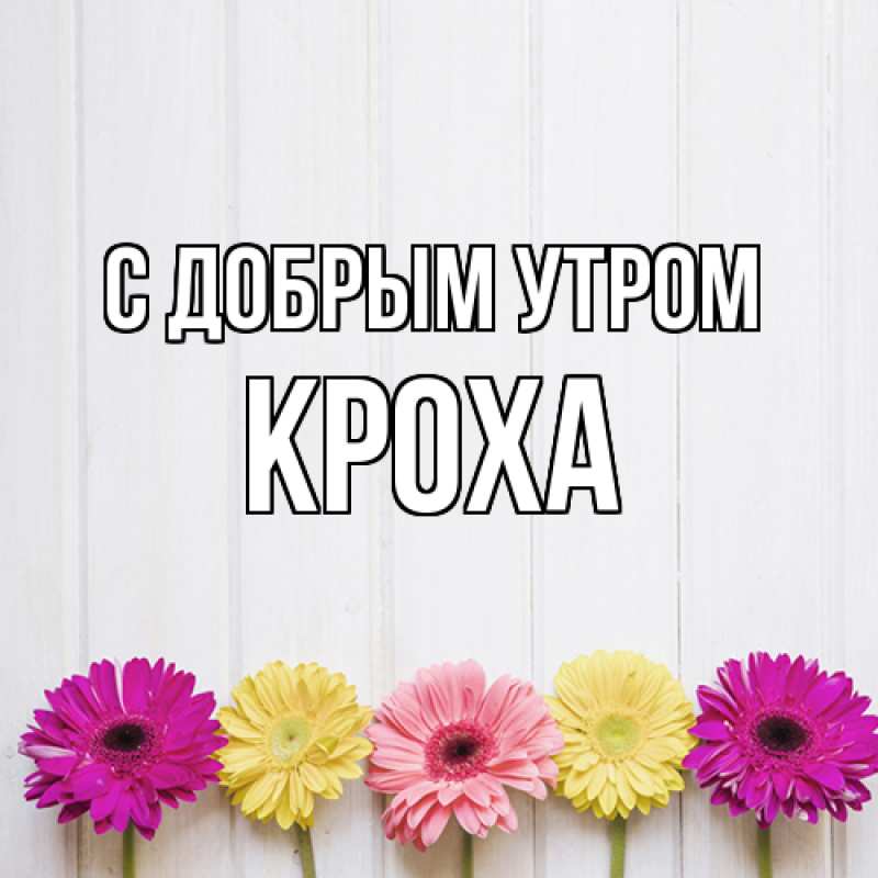 Картинка С добрым утром, КрохА