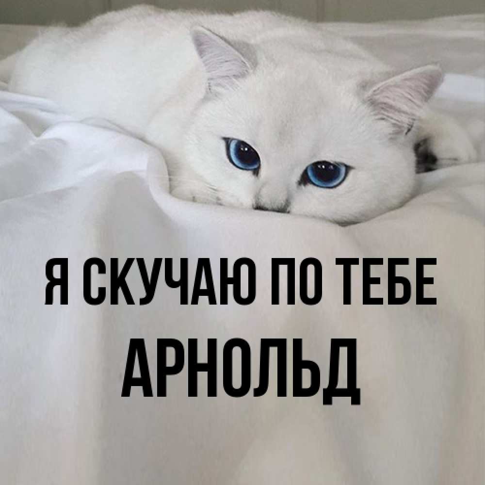Открытка  с именем. Арнольд, Я скучаю по тебе  