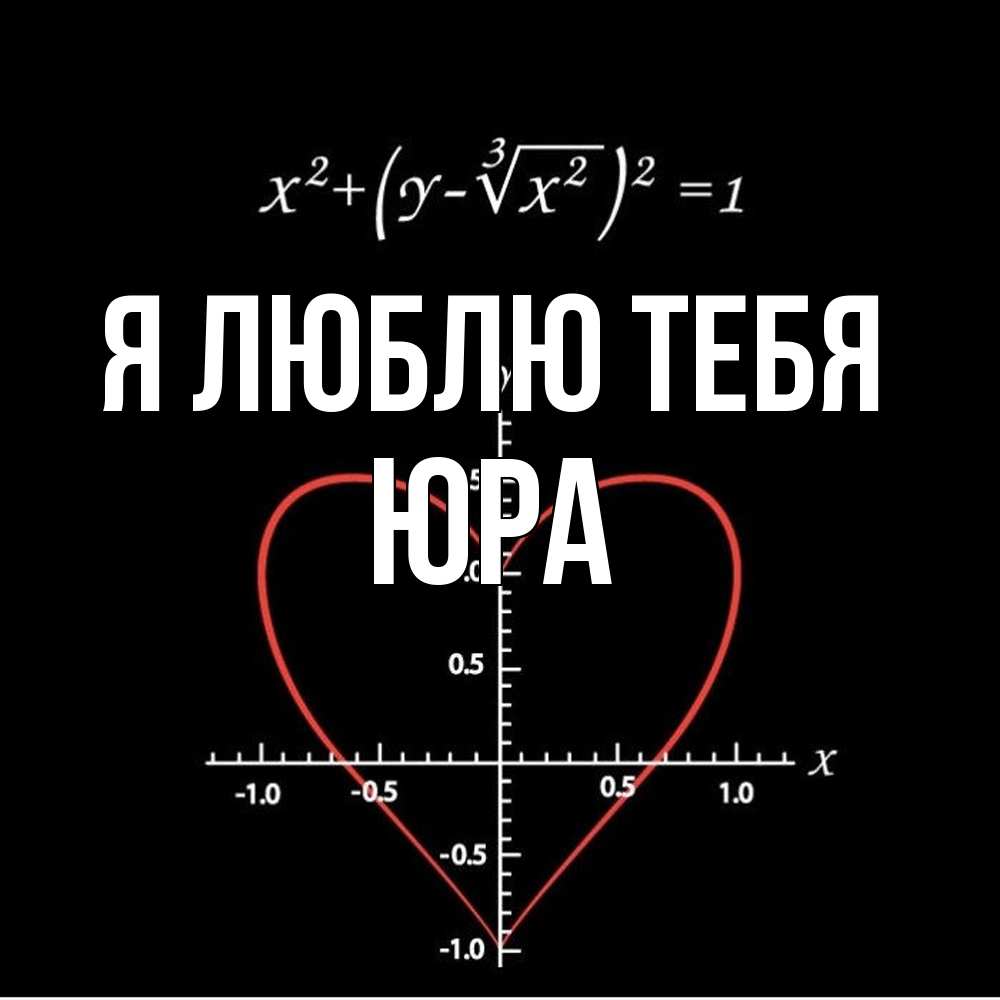 Открытка  с именем. Юра, Я люблю тебя  