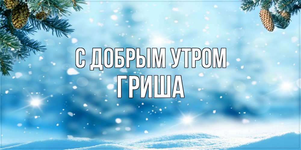 Открытка  с именем. Гриша, С добрым утром  