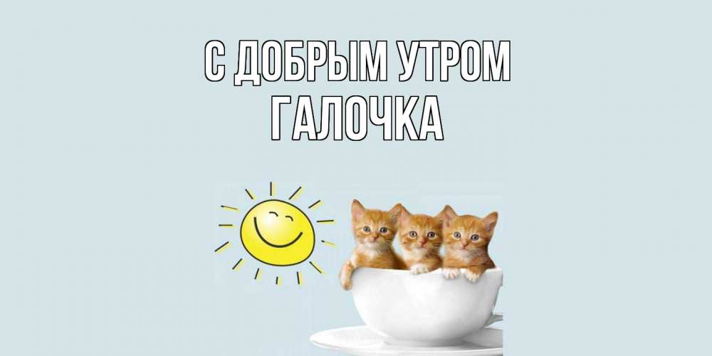 Открытка  с именем. Галочка, С добрым утром  