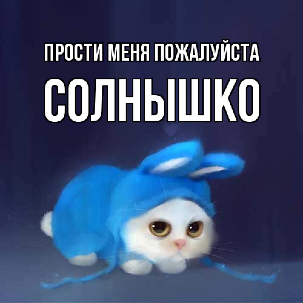 Открытка  с именем. Солнышко, Прости меня пожалуйста  