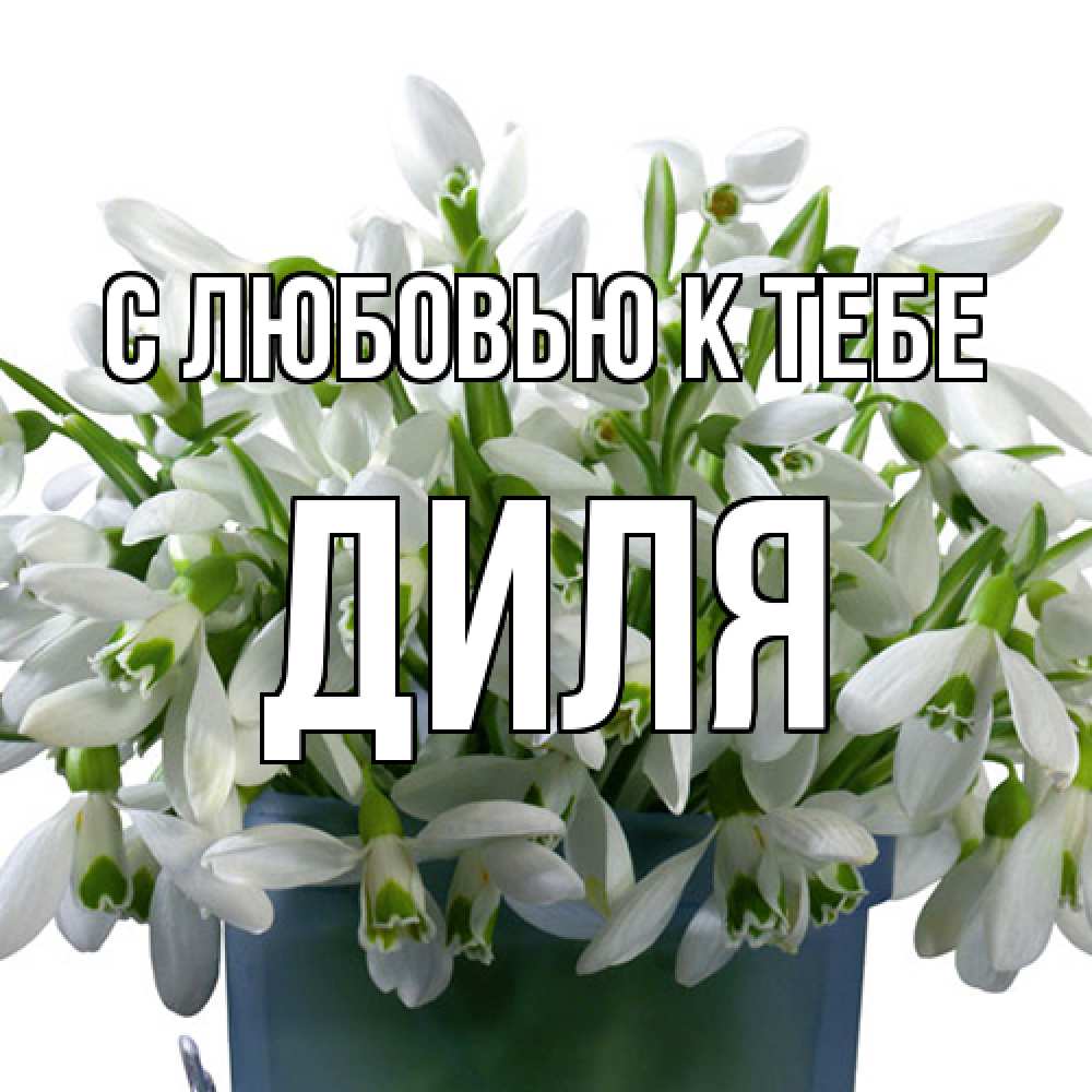 Открытка  с именем. Диля, С любовью к тебе  