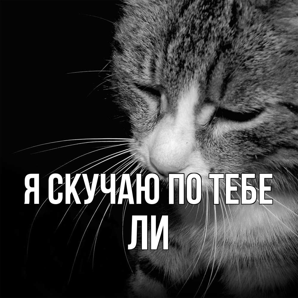 Открытка  с именем. Ли, Я скучаю по тебе  