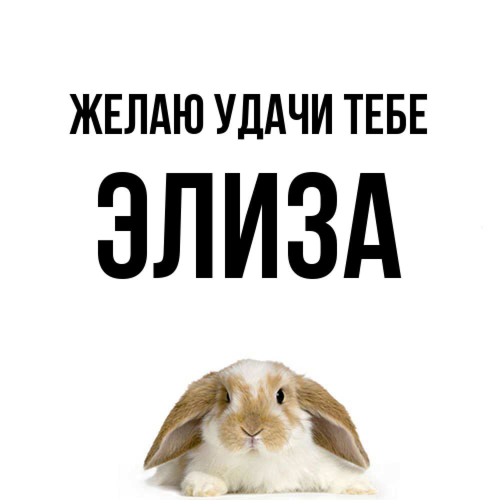 Открытка  с именем. Элиза, Желаю удачи тебе  