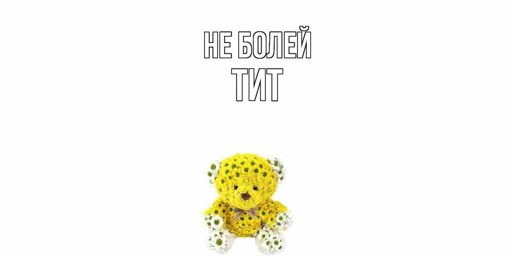 Открытка  с именем. Тит, Не болей  