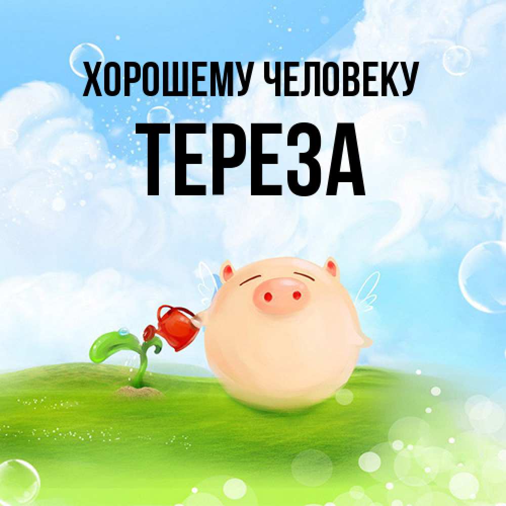 Открытка  с именем. Тереза, Хорошему человеку  