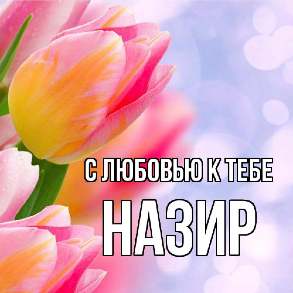 Открытка  с именем. Назир, С любовью к тебе  