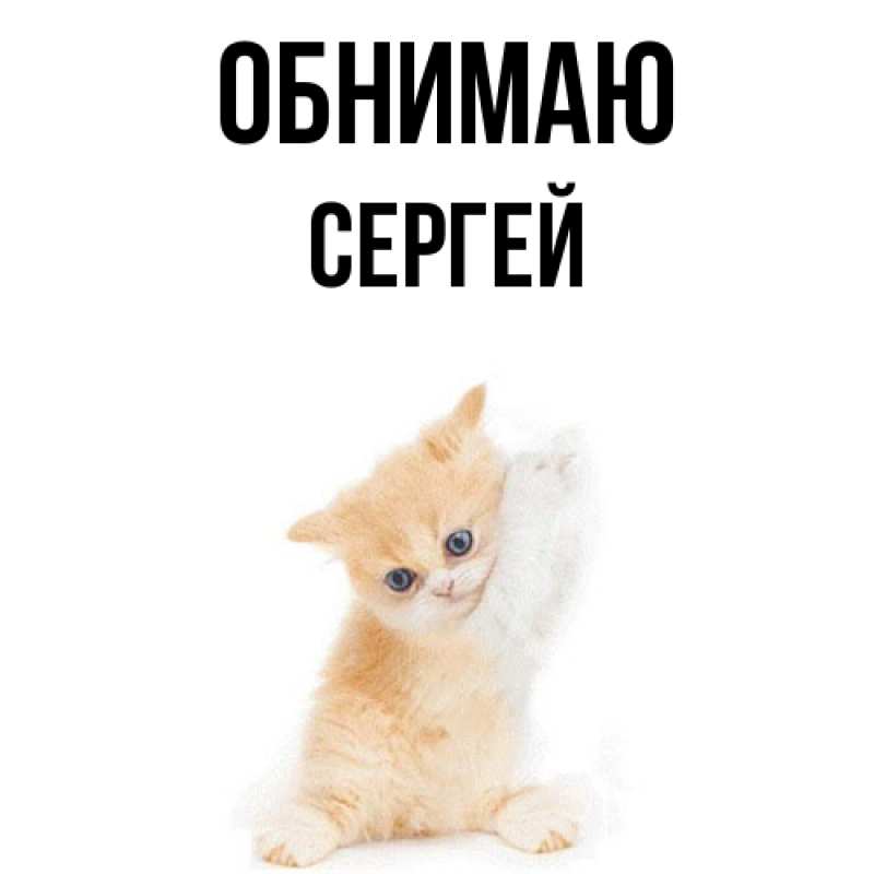 Картинка Обнимаю, Сергей