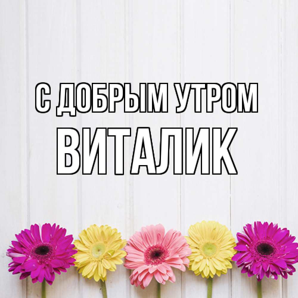 Открытка  с именем. Виталик, С добрым утром  
