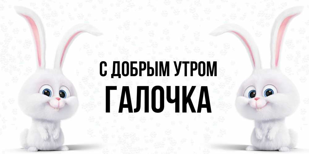 Открытка  с именем. Галочка, С добрым утром  
