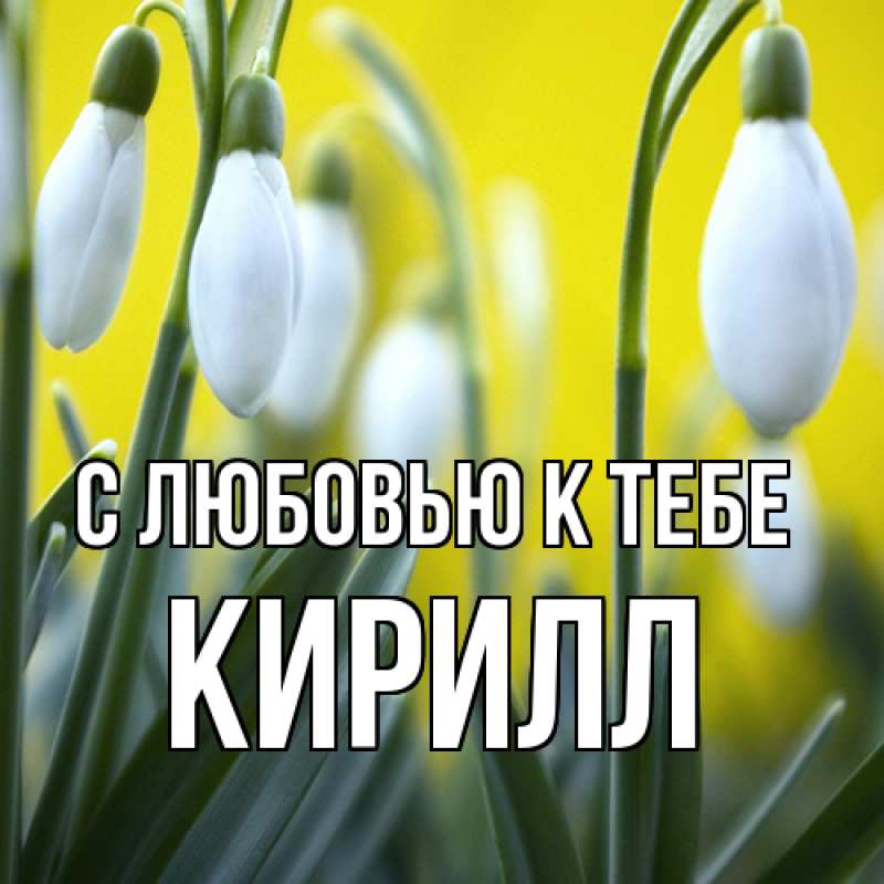 Картинка С любовью к тебе, Кирилл
