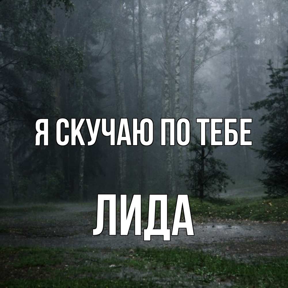 Открытка  с именем. Лида, Я скучаю по тебе  