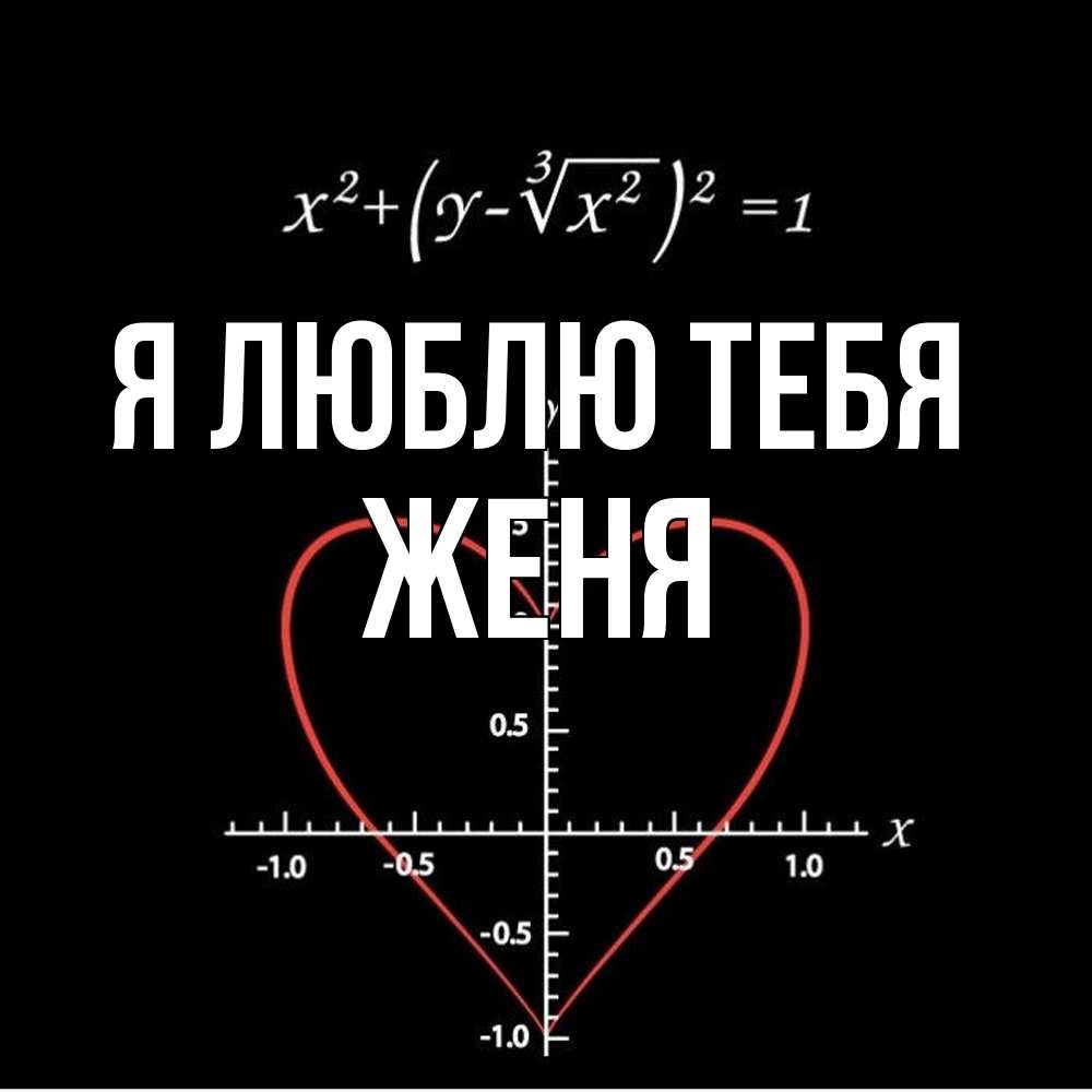 Открытка  с именем. Женя, Я люблю тебя  