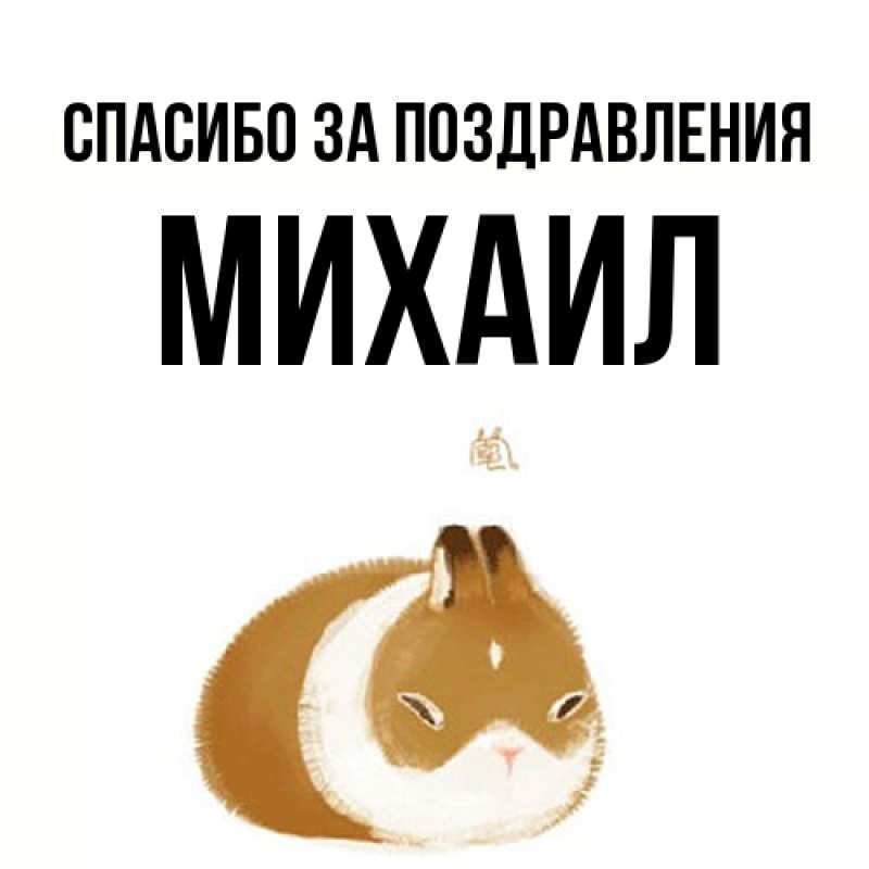 Картинка Спасибо за поздравления, Михаил