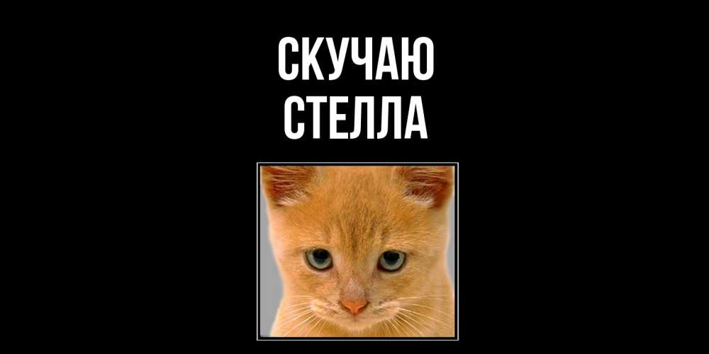 Открытка  с именем. Стелла, Скучаю  