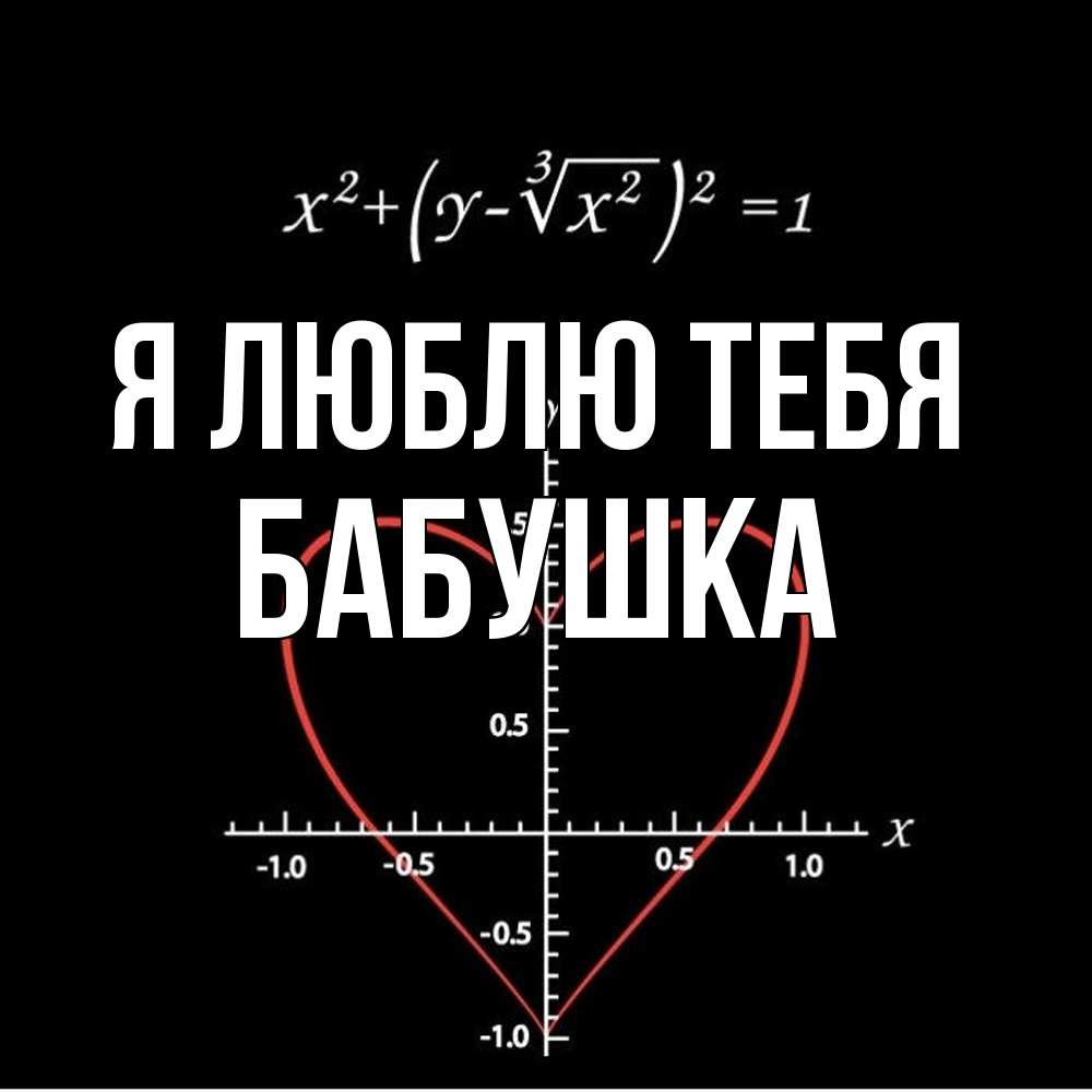 Открытка  с именем. Бабушка, Я люблю тебя  