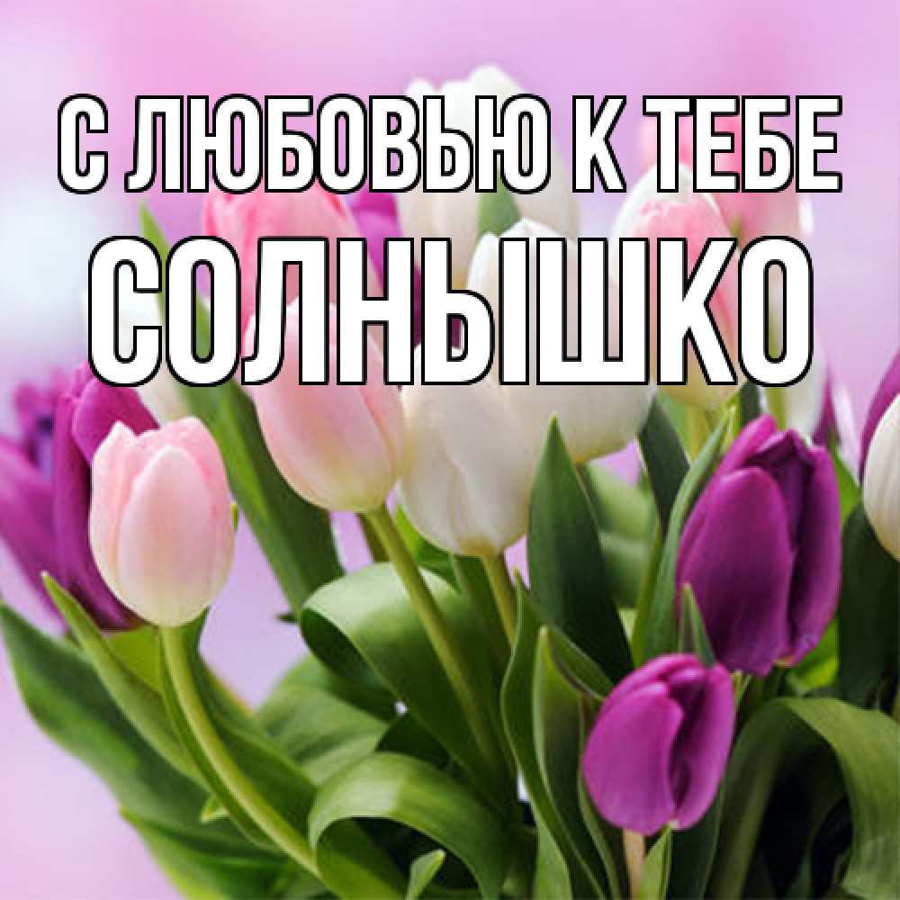 Открытка  с именем. Солнышко, С любовью к тебе  