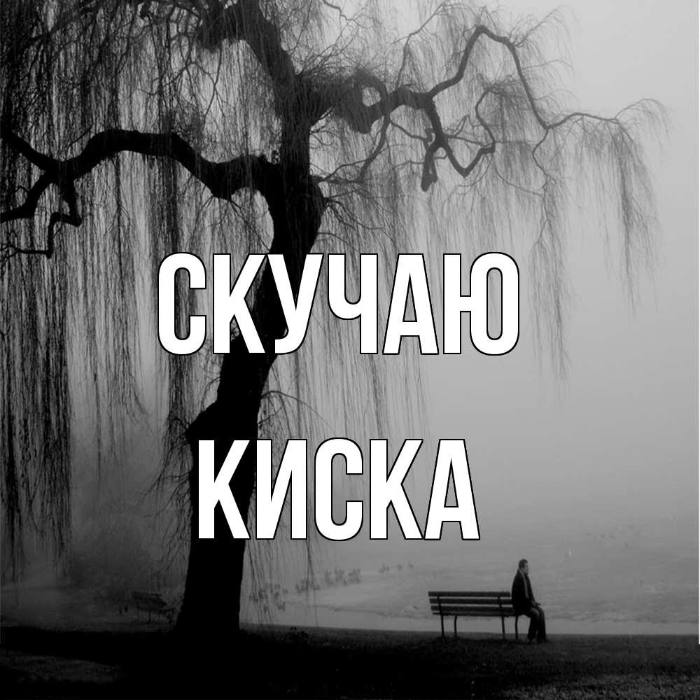Открытка  с именем. Киска, Скучаю  