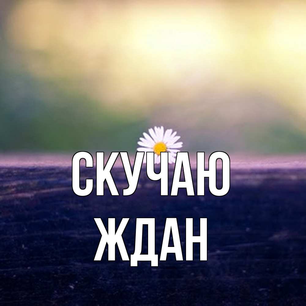 Открытка  с именем. Ждан, Скучаю  
