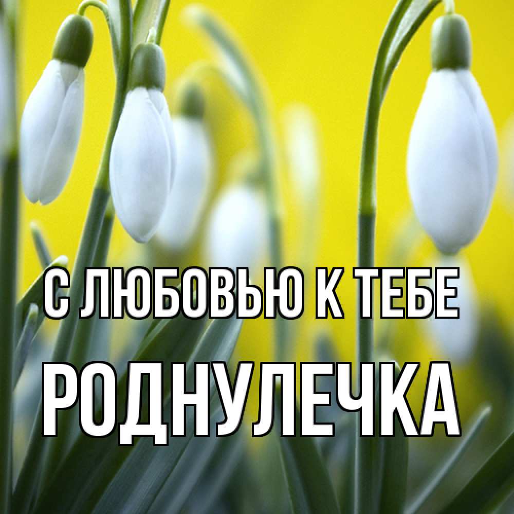 Открытка  с именем. Роднулечка, С любовью к тебе  