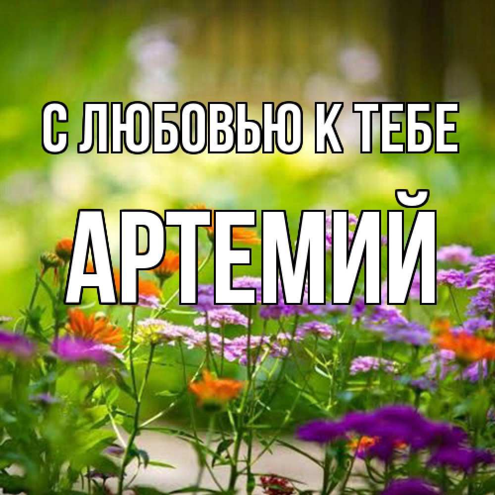 Открытка  с именем. Артемий, С любовью к тебе  
