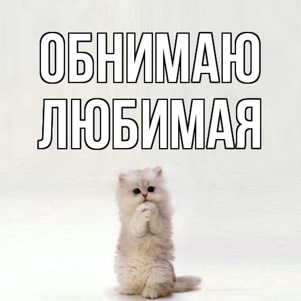 Открытка  с именем. Любимая, Обнимаю  
