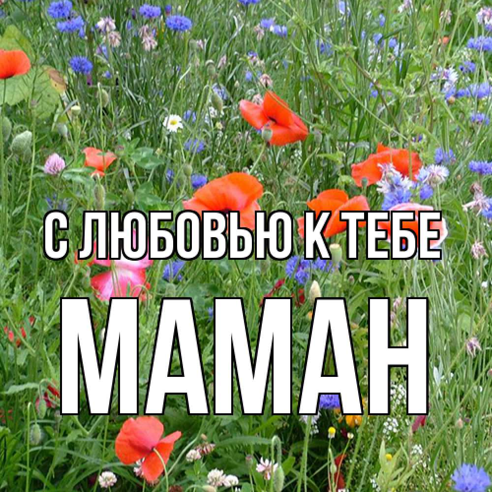 Открытка  с именем. Маман, С любовью к тебе  