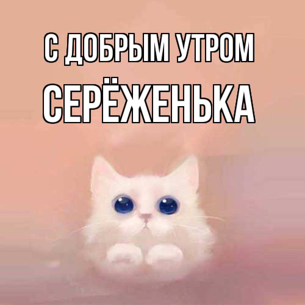 Открытка  с именем. Серёженька, С добрым утром  