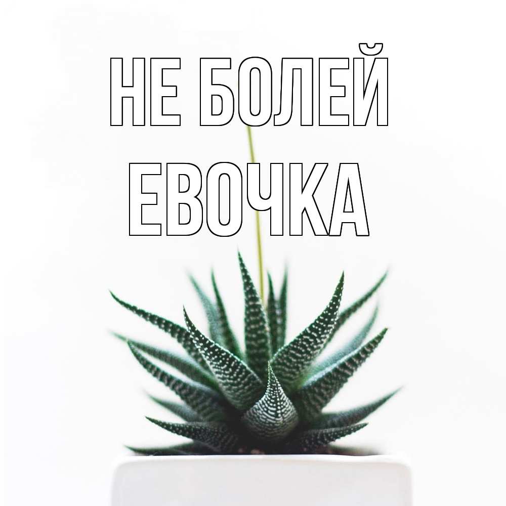 Открытка  с именем. Евочка, Не болей  