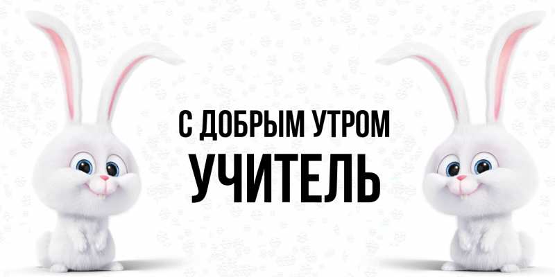 Картинка С добрым утром, Учитель