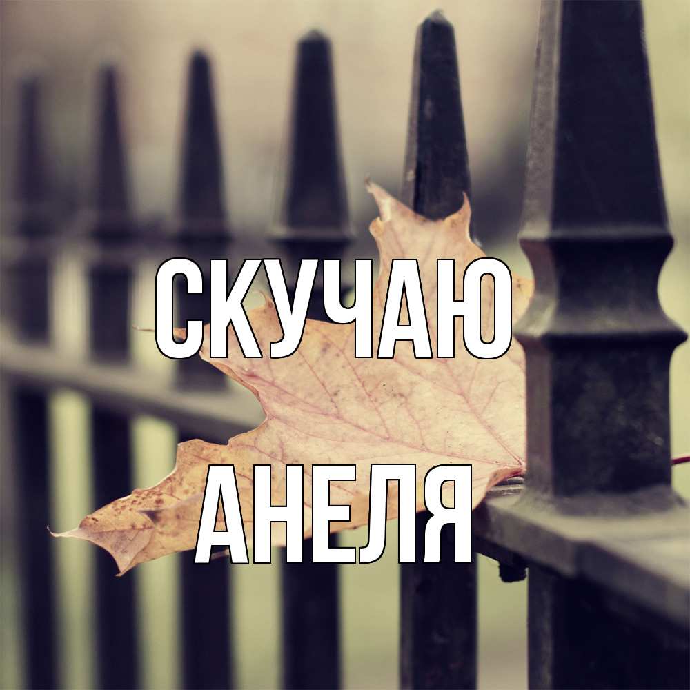 Открытка  с именем. Анеля, Скучаю  
