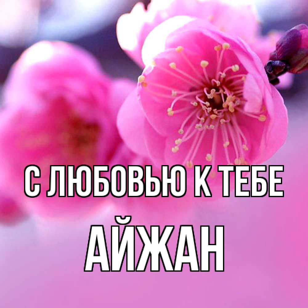 Открытка  с именем. Айжан, С любовью к тебе  