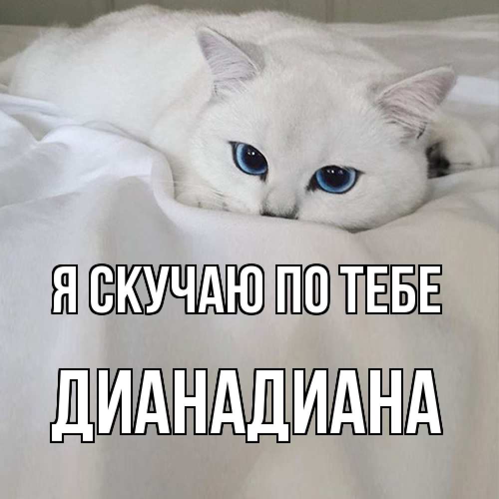 Открытка  с именем. ДианаДиана, Я скучаю по тебе  