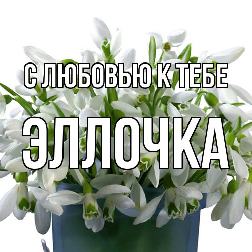 Открытка  с именем. Эллочка, С любовью к тебе  