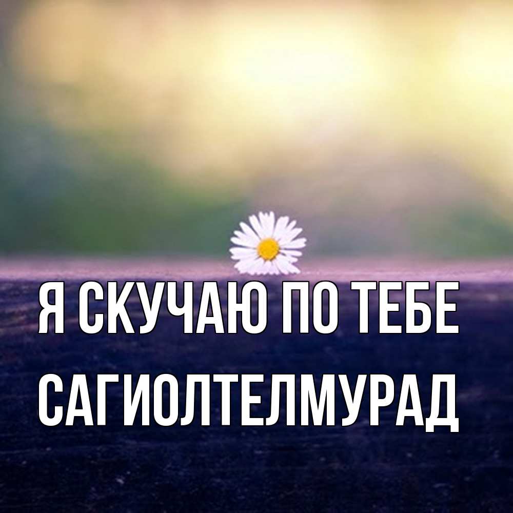 Открытка  с именем. САГИОЛТЕЛМУРАД, Я скучаю по тебе  