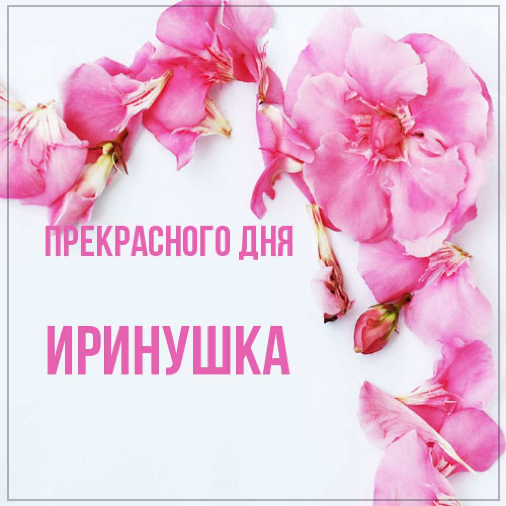 Открытка  с именем. Иринушка, Прекрасного дня  