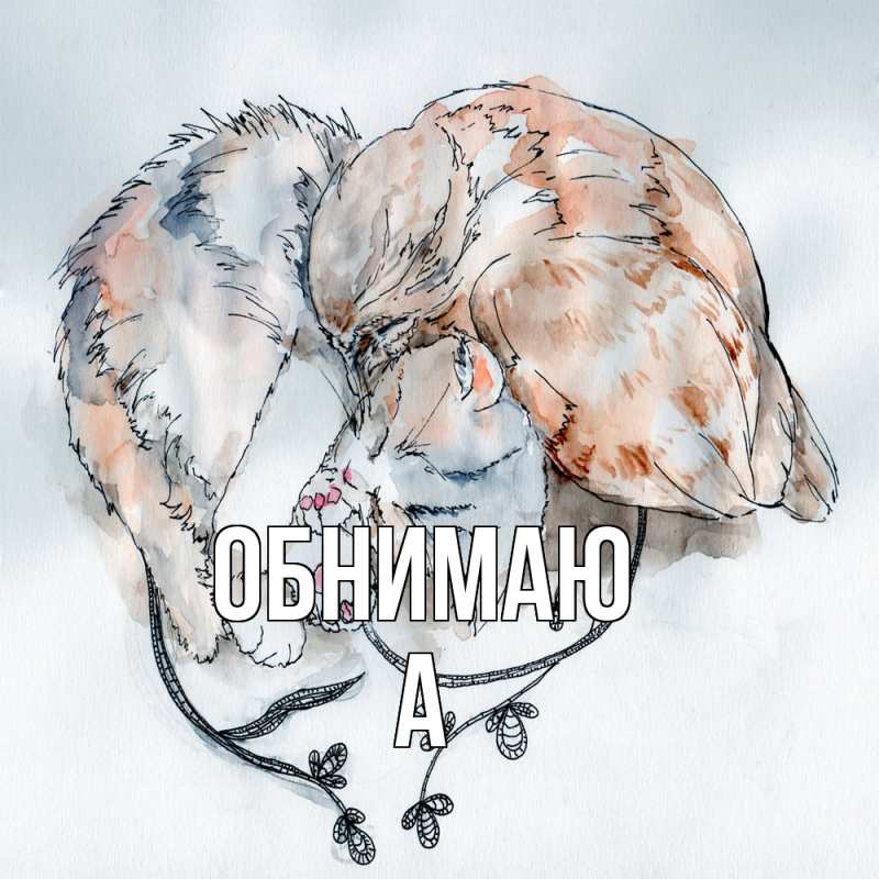 Картинка Обнимаю, а