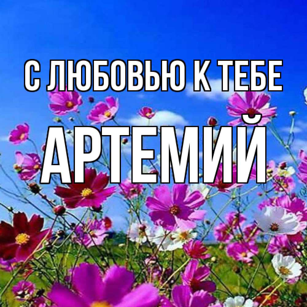 Открытка  с именем. Артемий, С любовью к тебе  